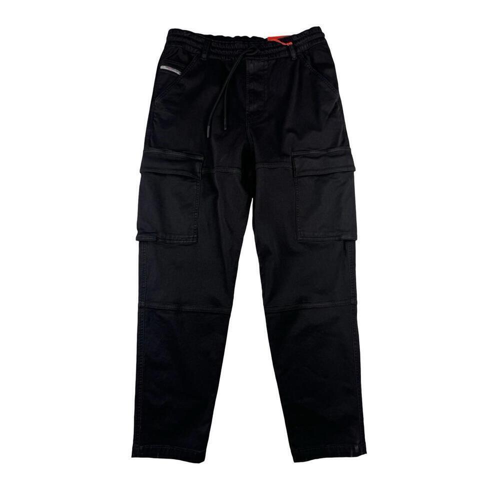 Diesel D-Krooley Cargo Tapered Jogger Sweatpants Black 068DY Size 30 W | 30 L